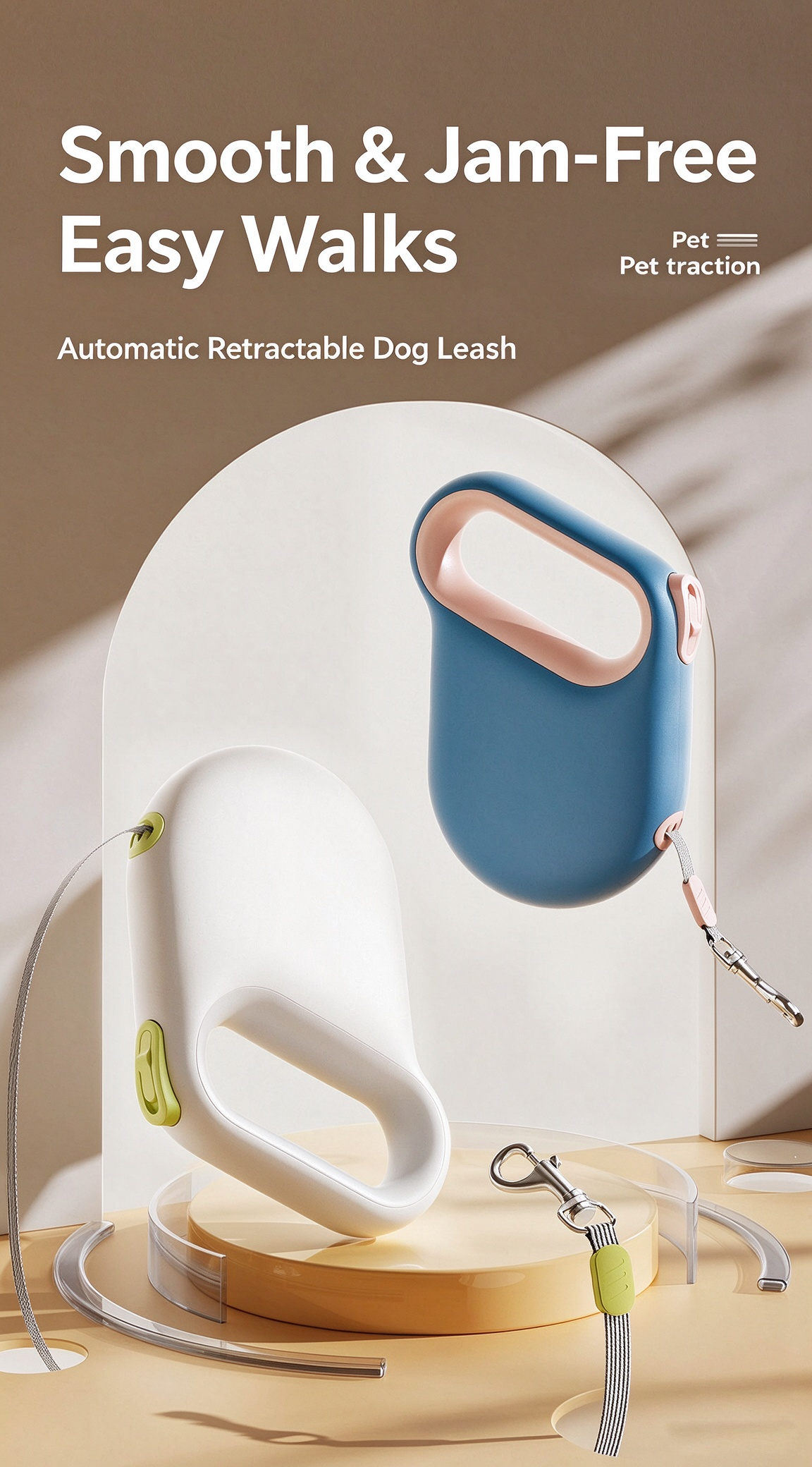 Heavy-duty retractable dog leash – 200 lbs tensile strength