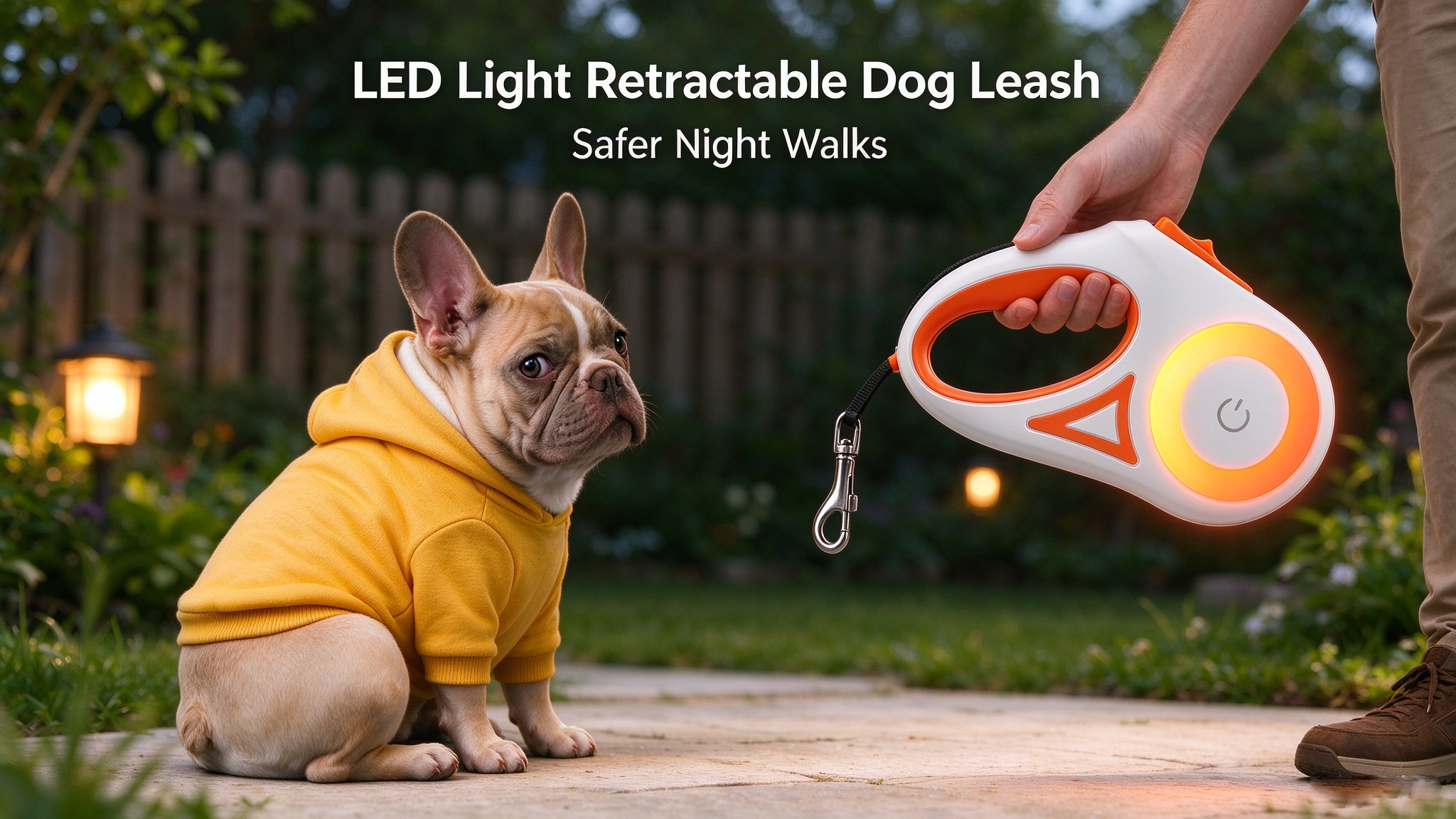 Night-safe LED dog leash